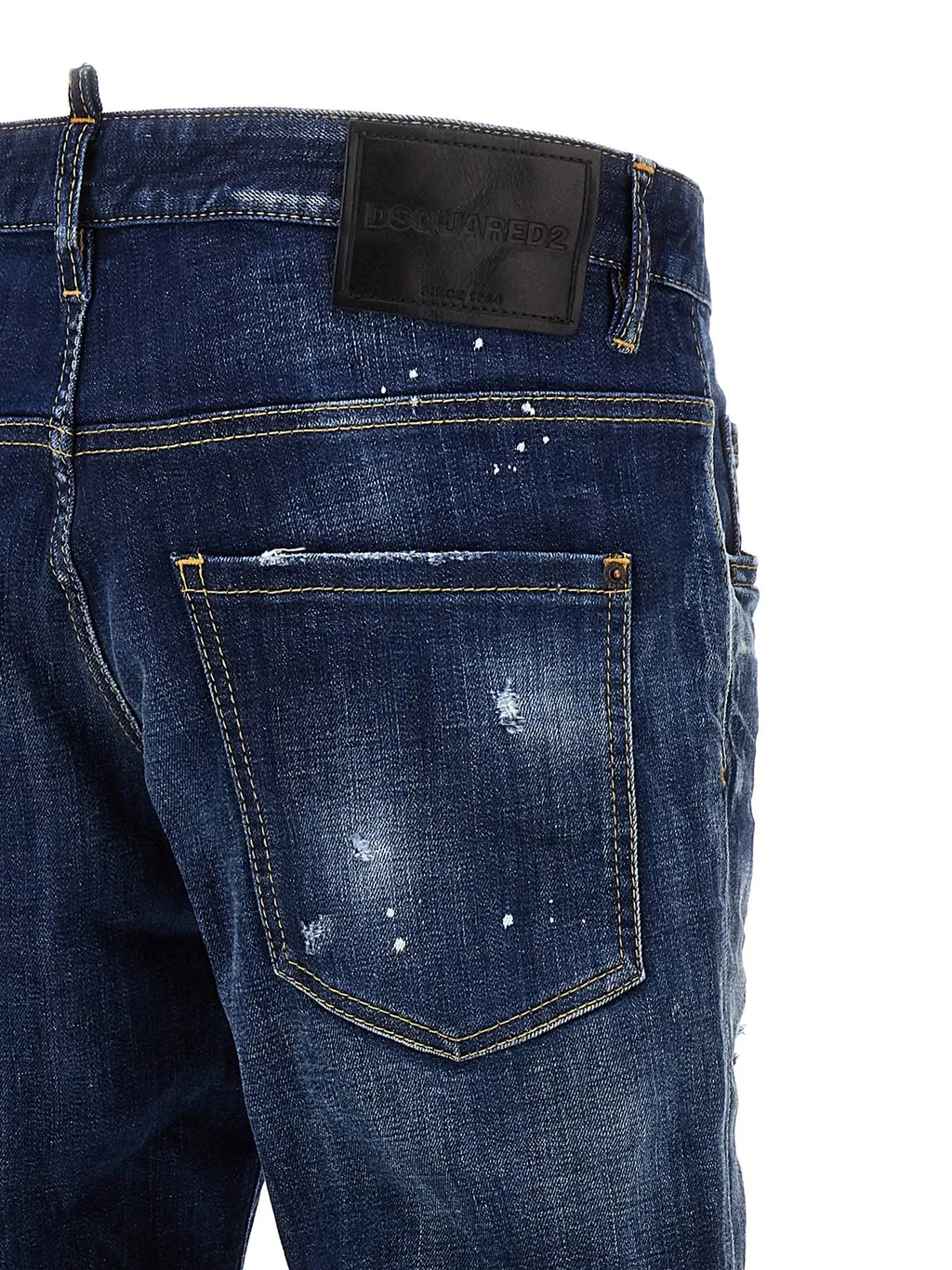 Dsquared2 Dark Easy Wash Skater Distressed Jeans