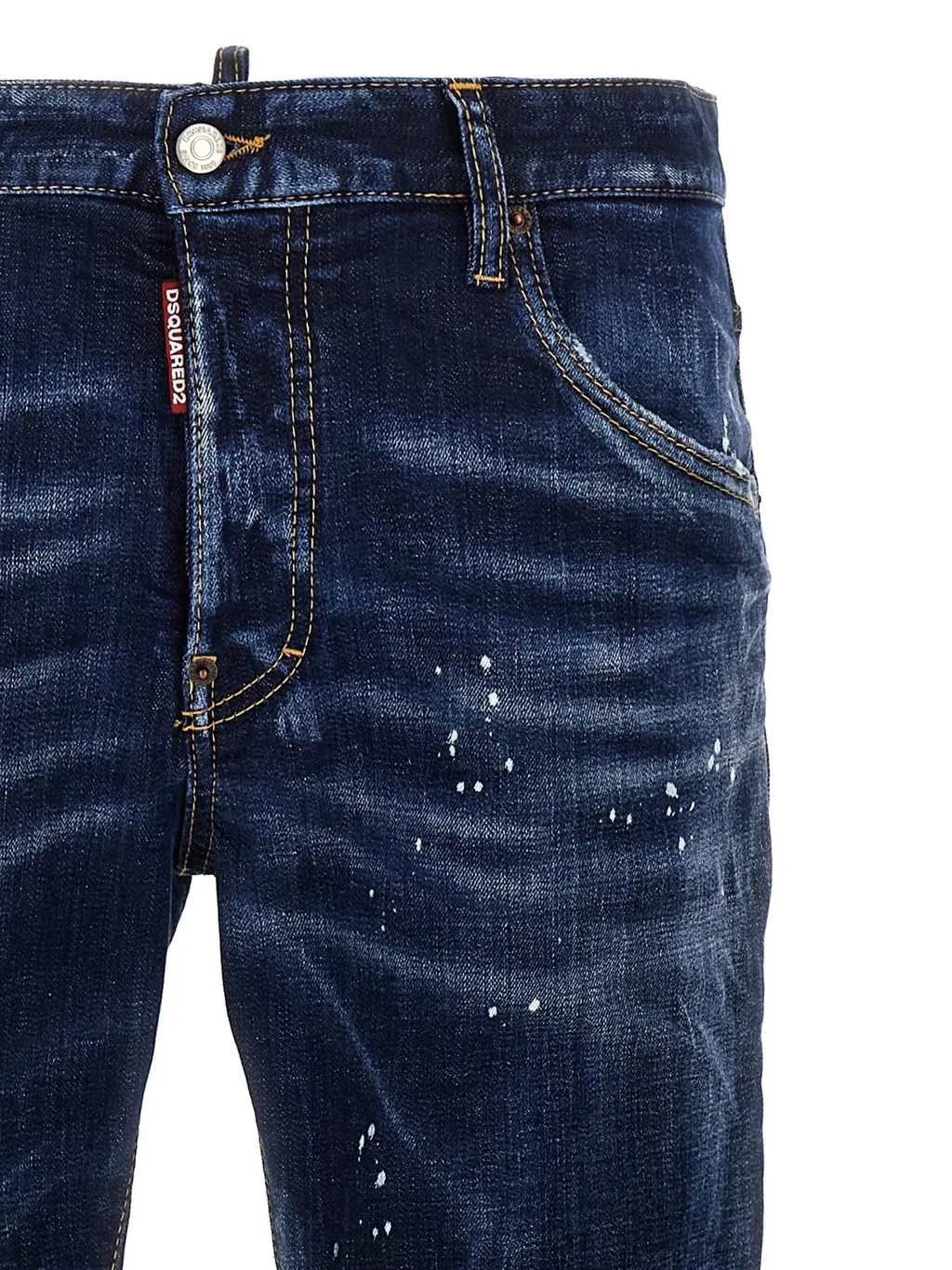 Dsquared2 Dark Easy Wash Skater Distressed Jeans