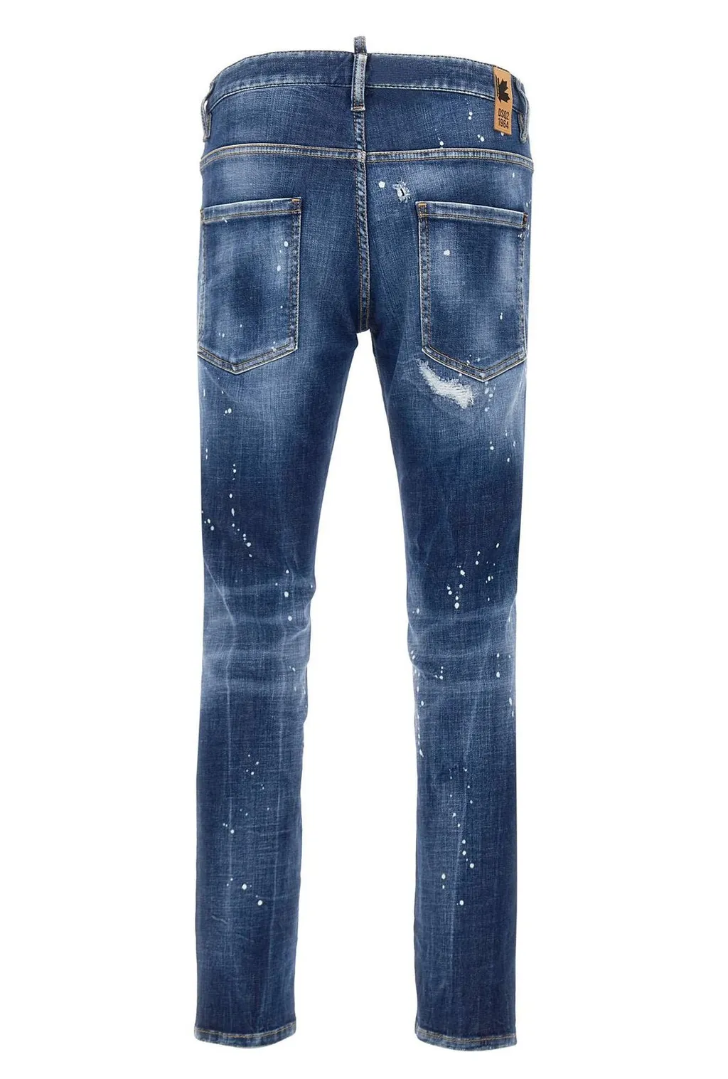 Dsquared2 Paint Splatter Effect Distressed Jeans