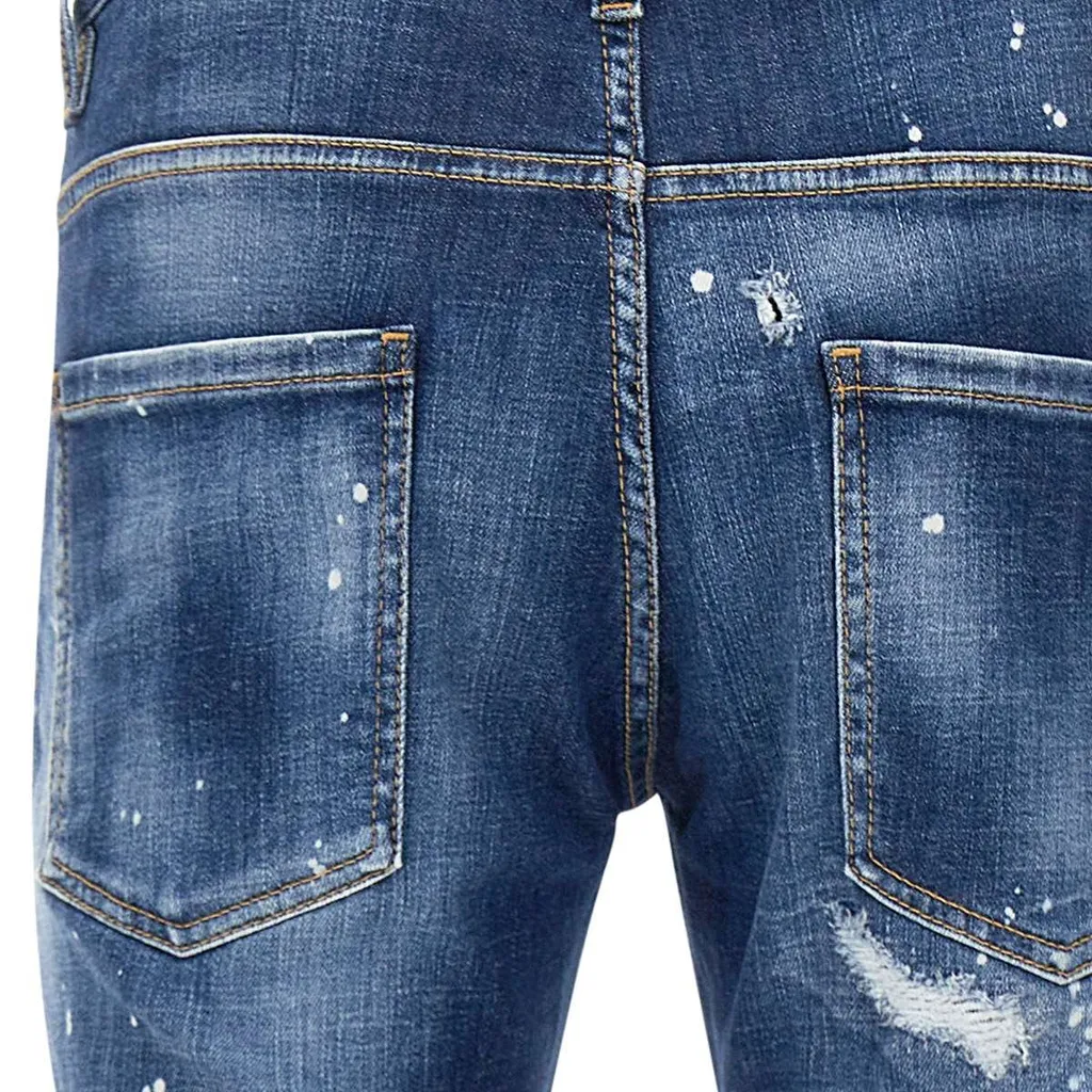 Dsquared2 Paint Splatter Effect Distressed Jeans