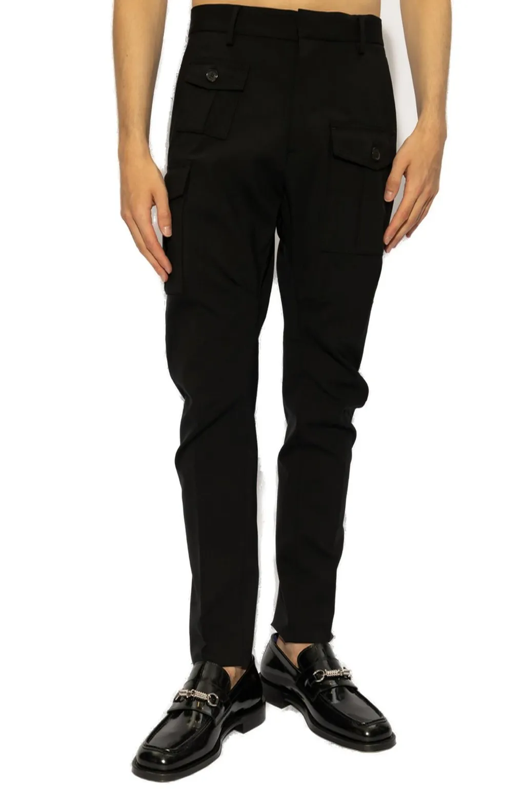 Dsquared2 Mid-Rise Tapered Cargo Trousers