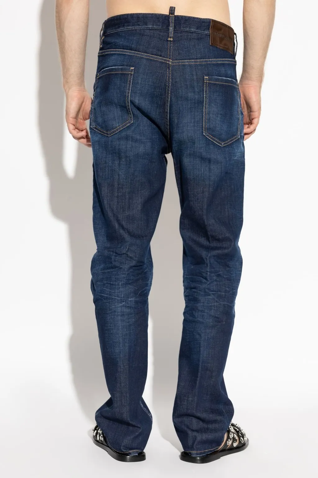 Dsquared2 Distressed Straight-Leg Jeans