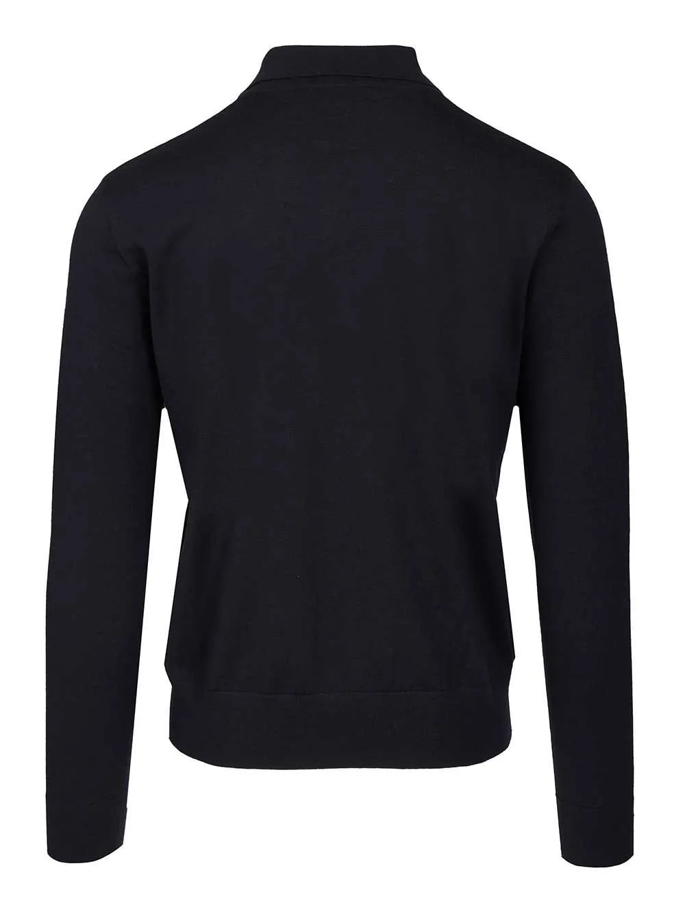 Dries Van Noten Long-Sleeved Knitted Polo Shirt
