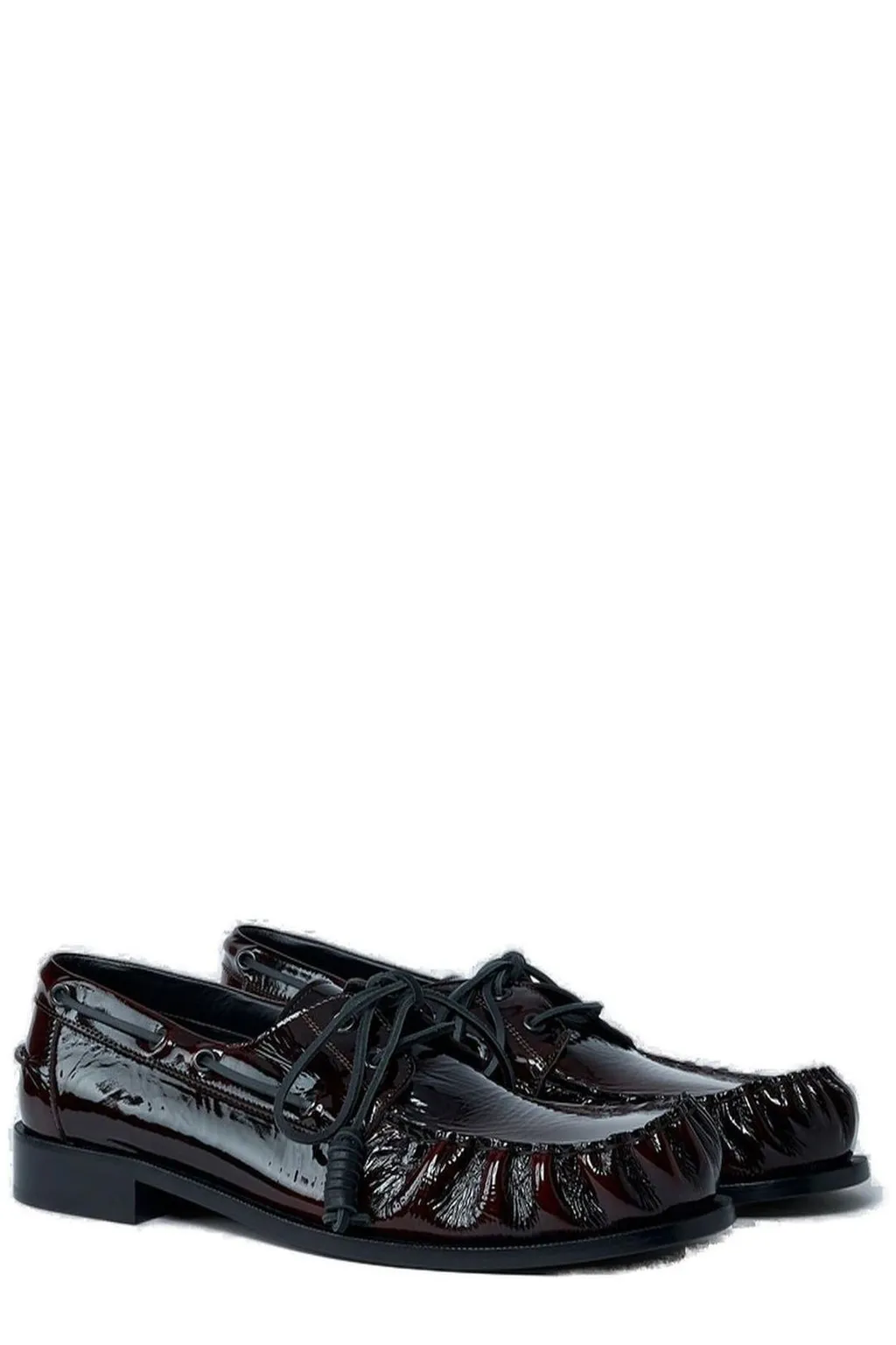 Dries Van Noten Round Toe Lace-Up Shoes
