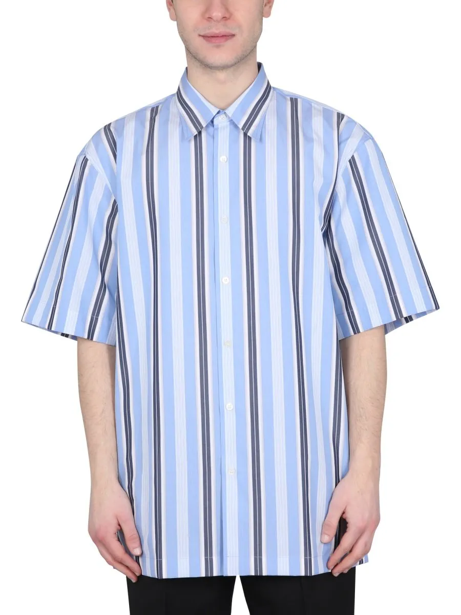 Dries Van Noten Short-Sleeved Striped Shirt