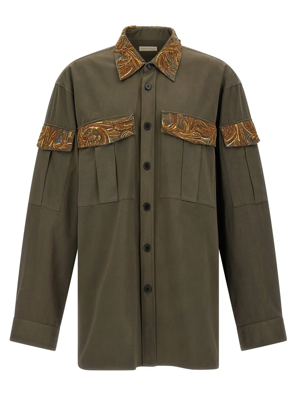 Dries Van Noten Embroidered Button-Up Shirt