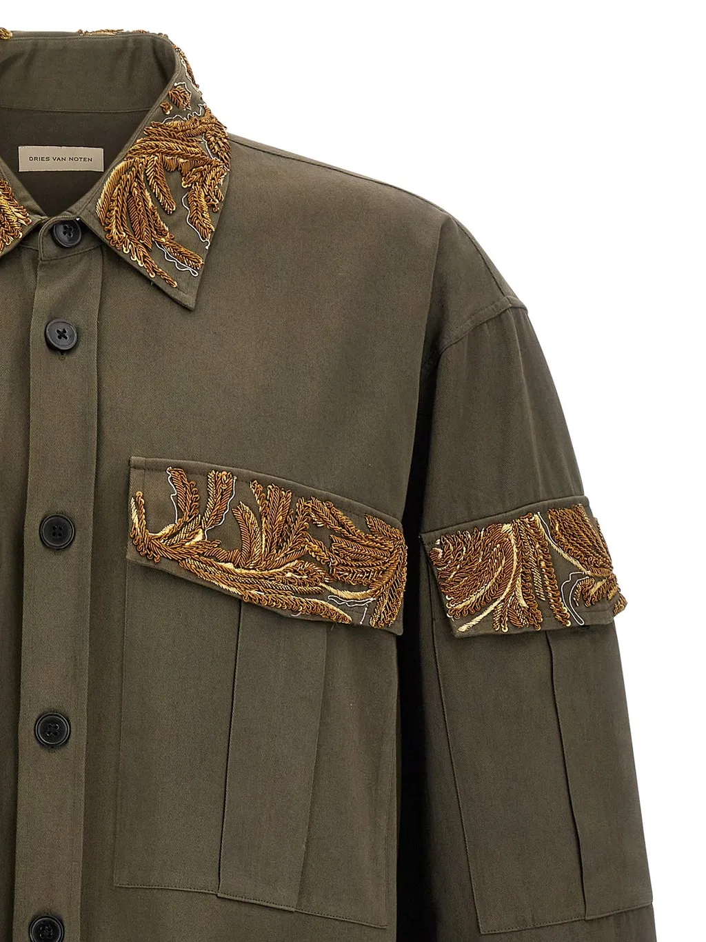 Dries Van Noten Embroidered Button-Up Shirt