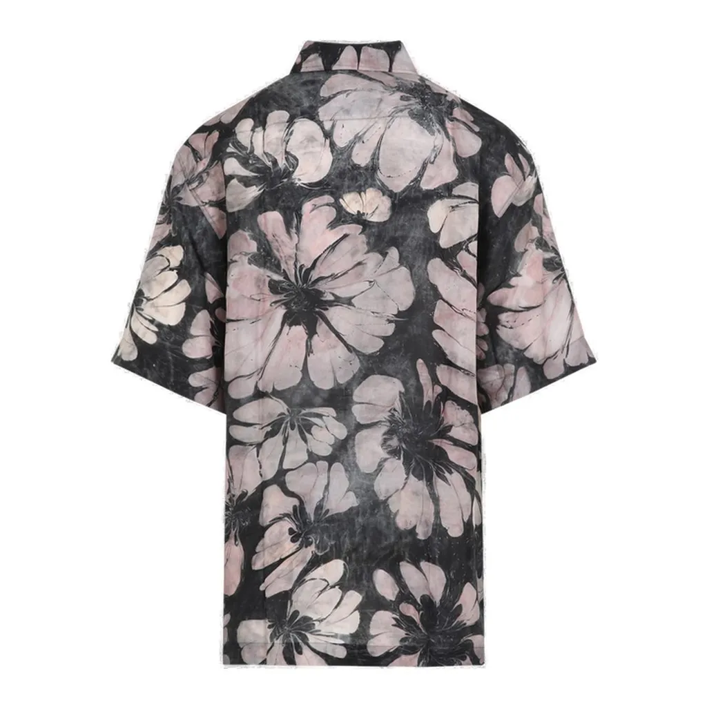 Dries Van Noten Cassidye Printed Short-Sleeved Shirt
