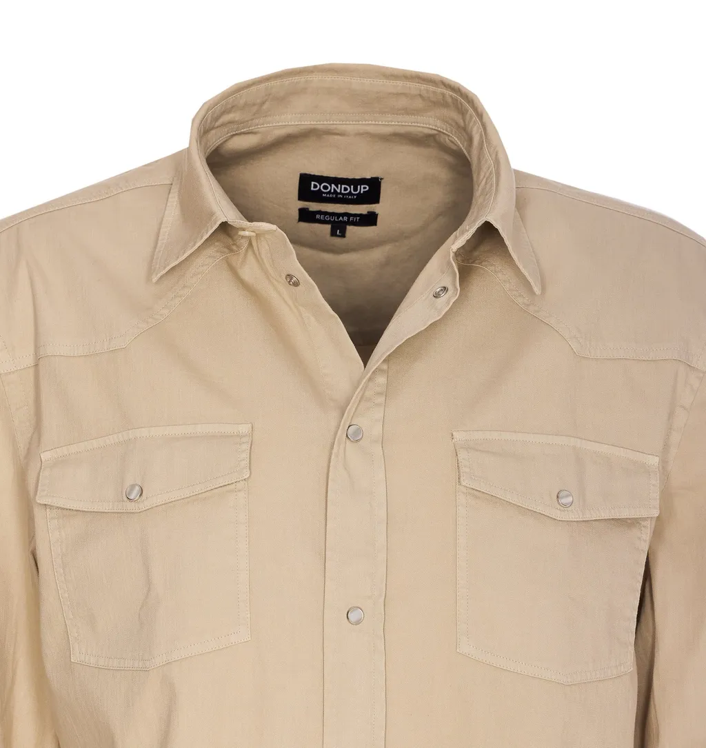 Dondup Regular Fit Snap Button Shirt