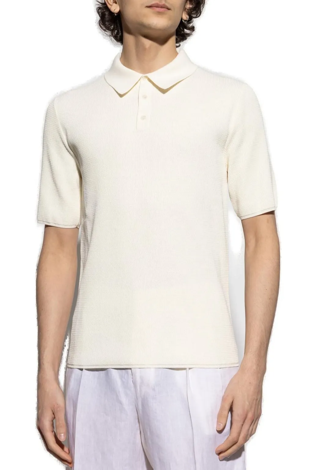 Dolce & Gabbana Short-Sleeved Knitted Polo Shirt