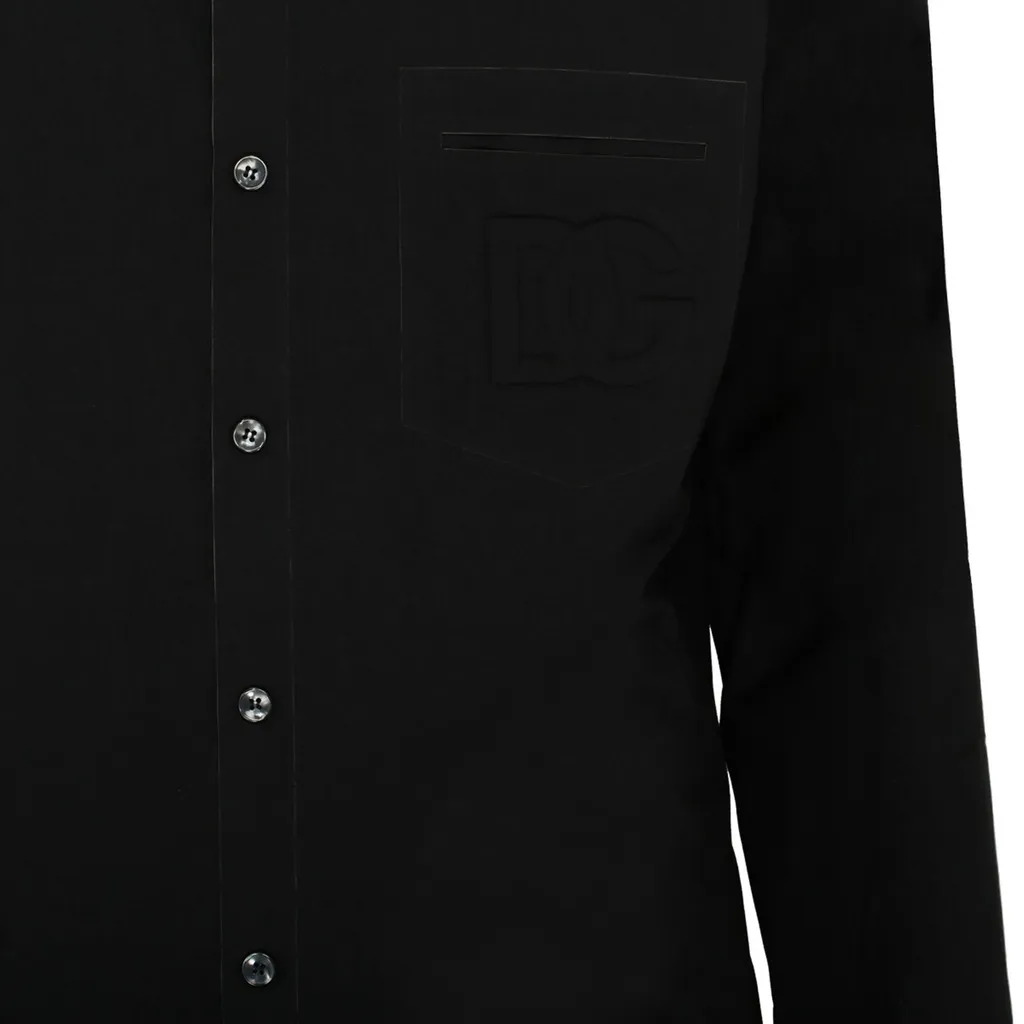 Dolce & Gabbana Dg Logo Embossed Long-Sleeved Shirt