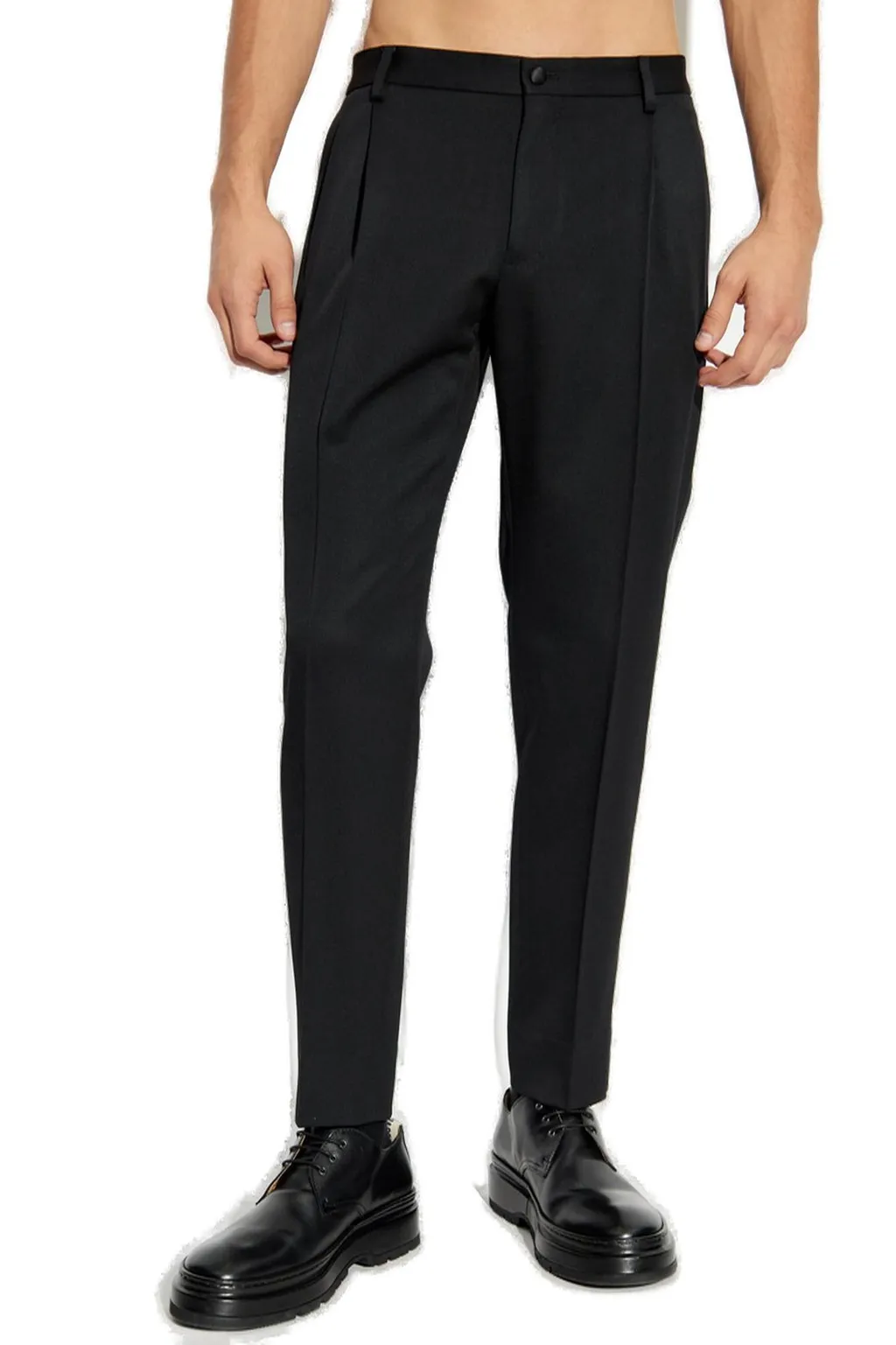 Dolce & Gabbana Gabardine Tuxedo Tailored Pants