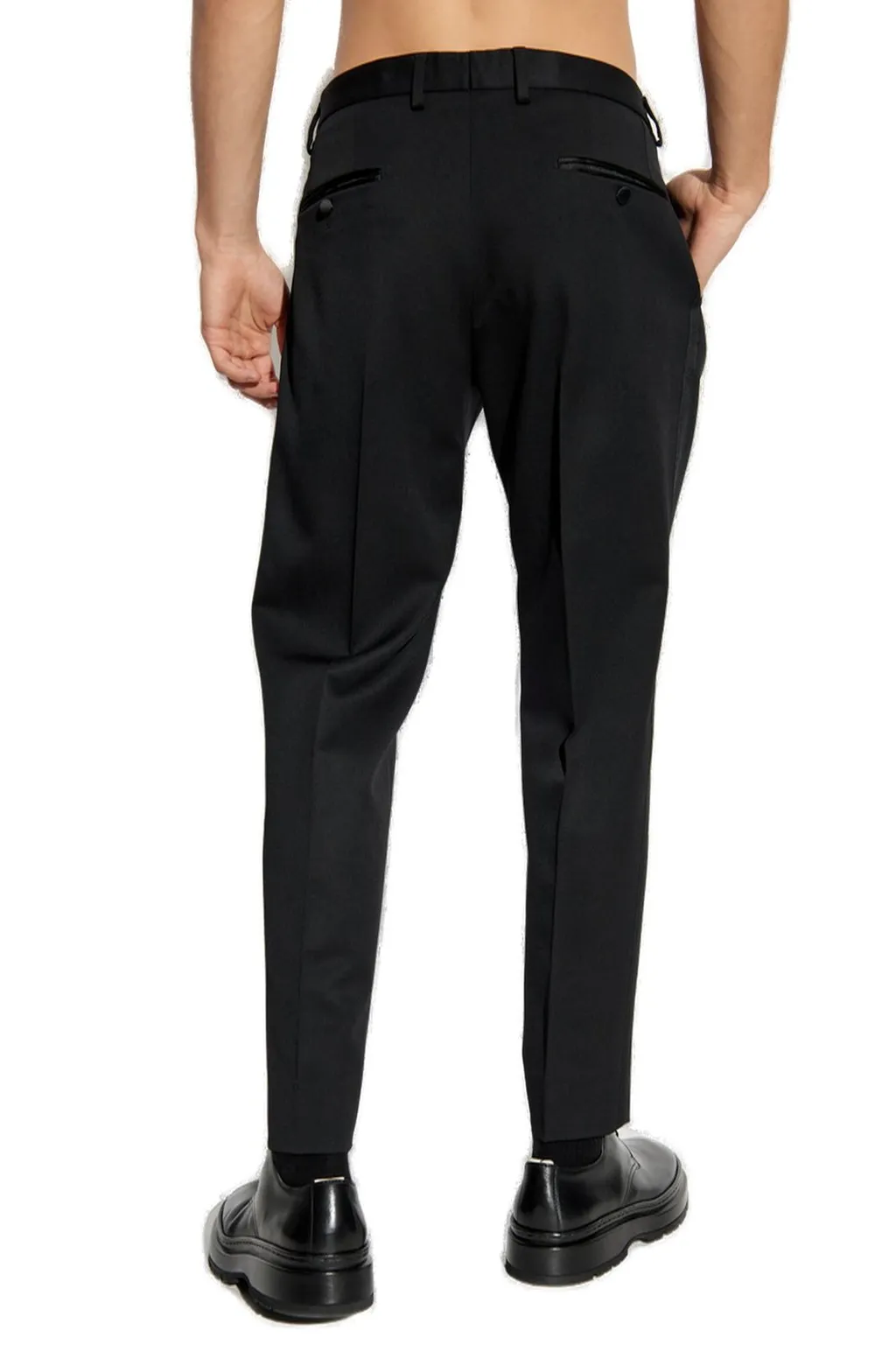 Dolce & Gabbana Gabardine Tuxedo Tailored Pants