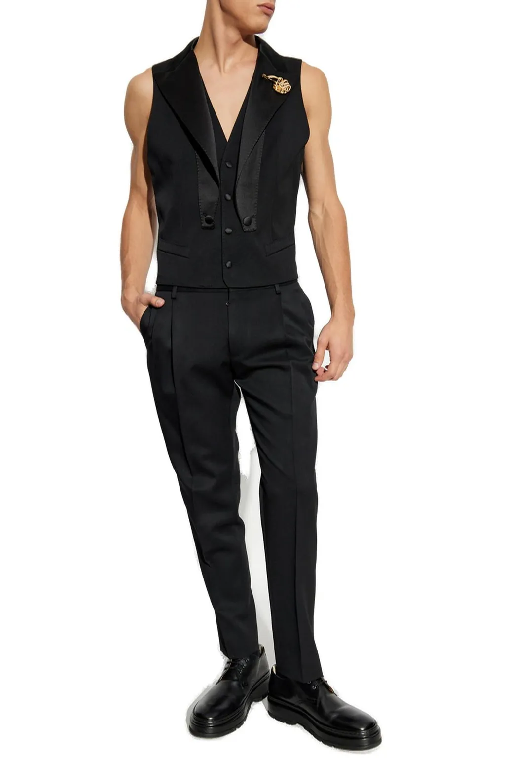 Dolce & Gabbana Gabardine Tuxedo Tailored Pants