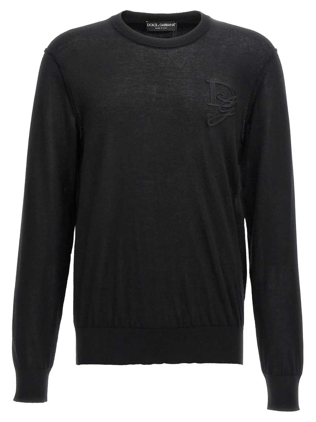 Dolce & Gabbana Logo Embroidered Round-Neck Sweater