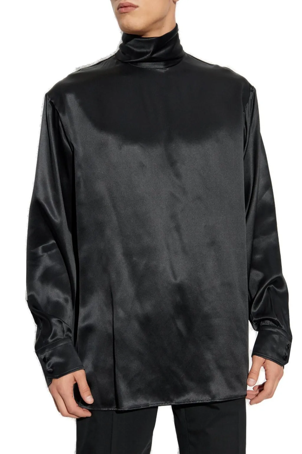 Dolce & Gabbana Satin Turtleneck Shirt