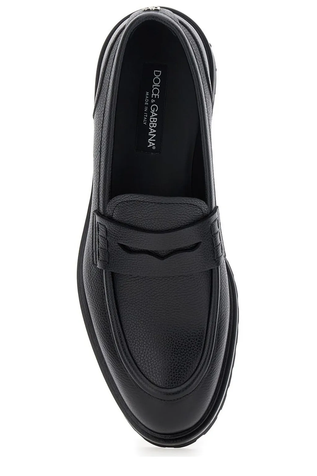 Dolce & Gabbana Almond Toe Penny Loafers