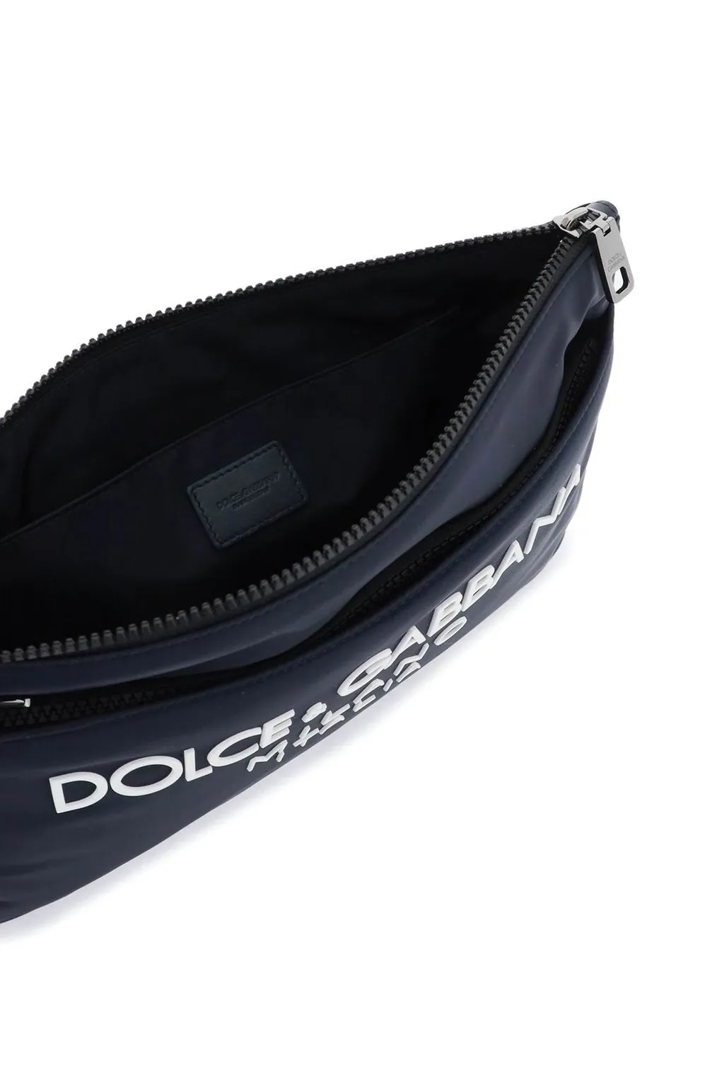 Dolce & Gabbana Logo Print Zipped Clutch Bag