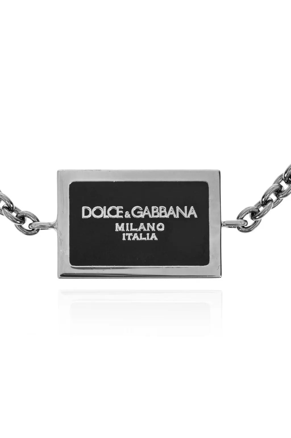 Dolce & Gabbana Logo Plaque Cable-Link Chain Bracelet