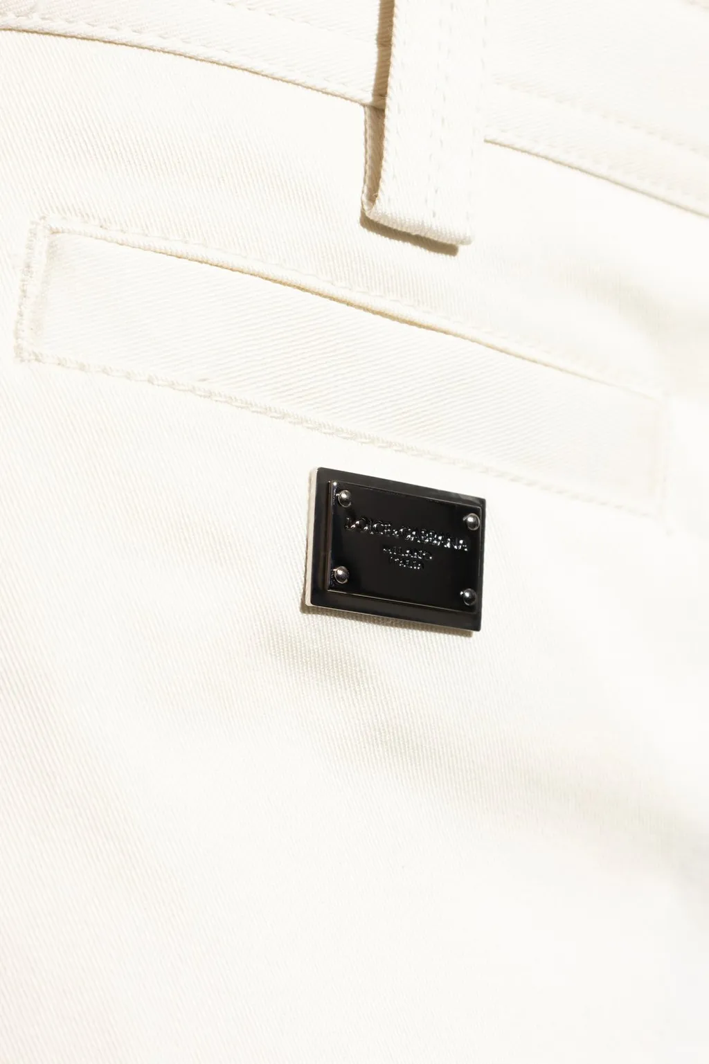 Dolce & Gabbana Logo Plaque Straight-Leg Trousers