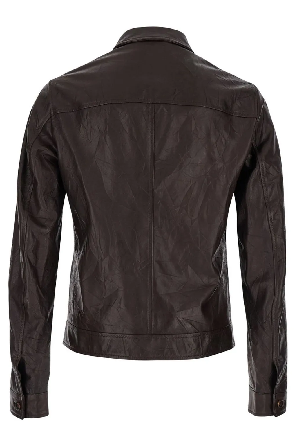Dolce & Gabbana Crinkled Effect Zipped Slim Fit Jacket