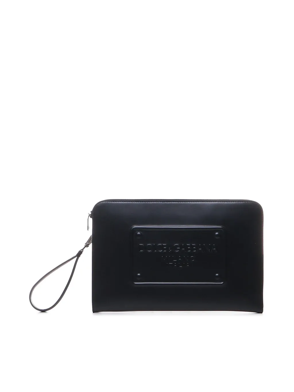 Dolce & Gabbana Milano Logo Embossed Large Pouch