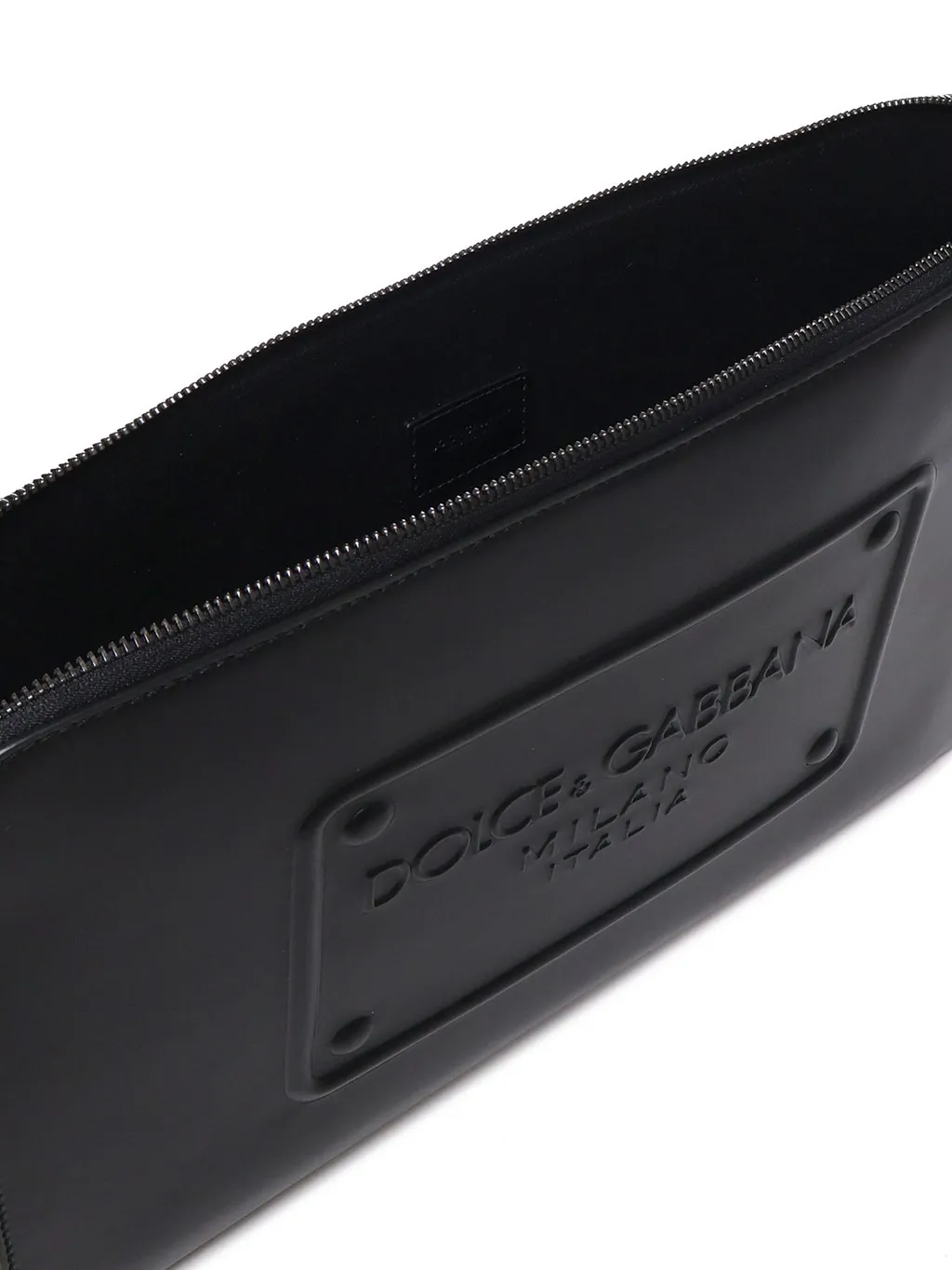 Dolce & Gabbana Milano Logo Embossed Large Pouch