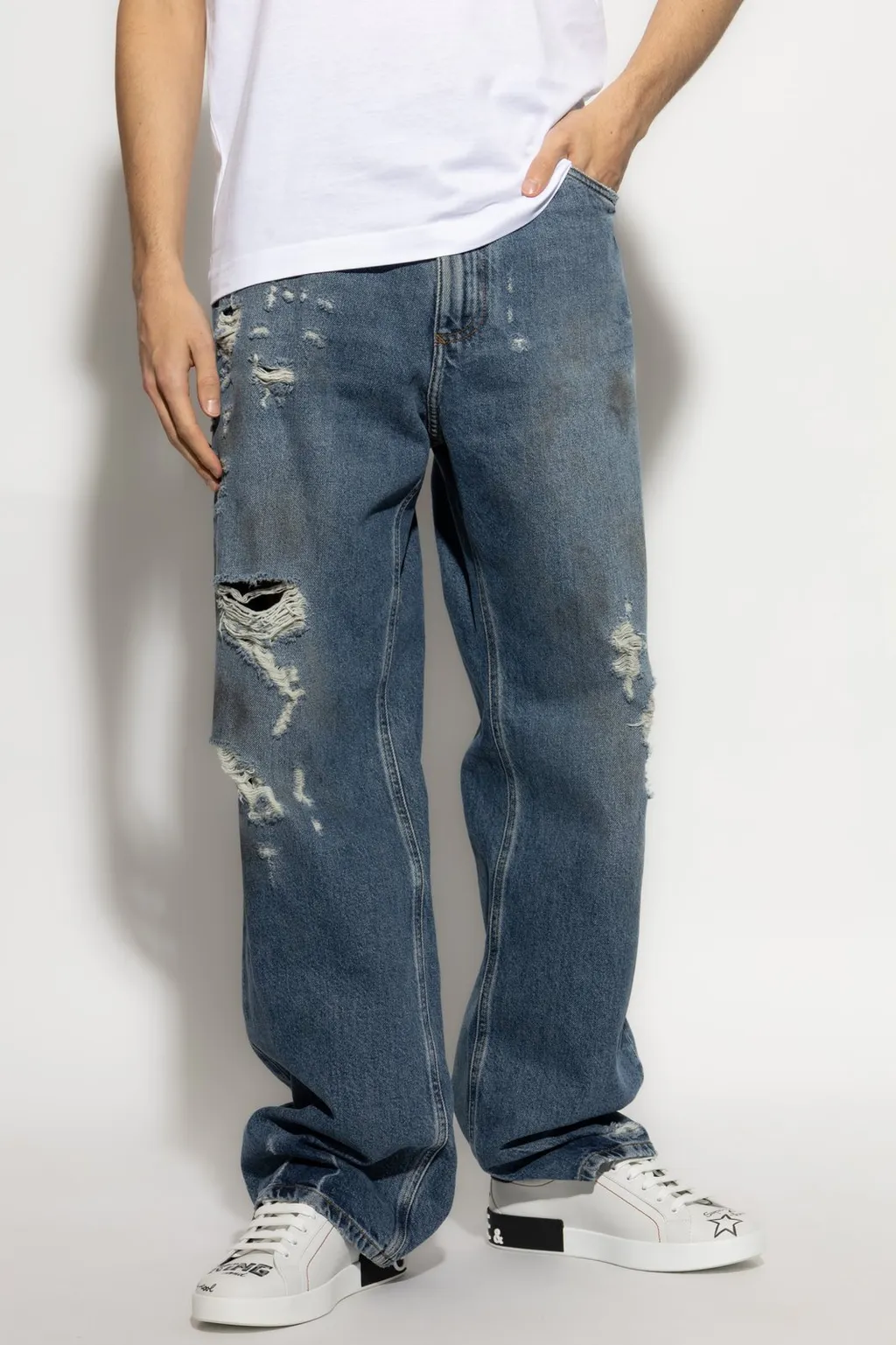 Dolce & Gabbana Distressed Oversize Jeans