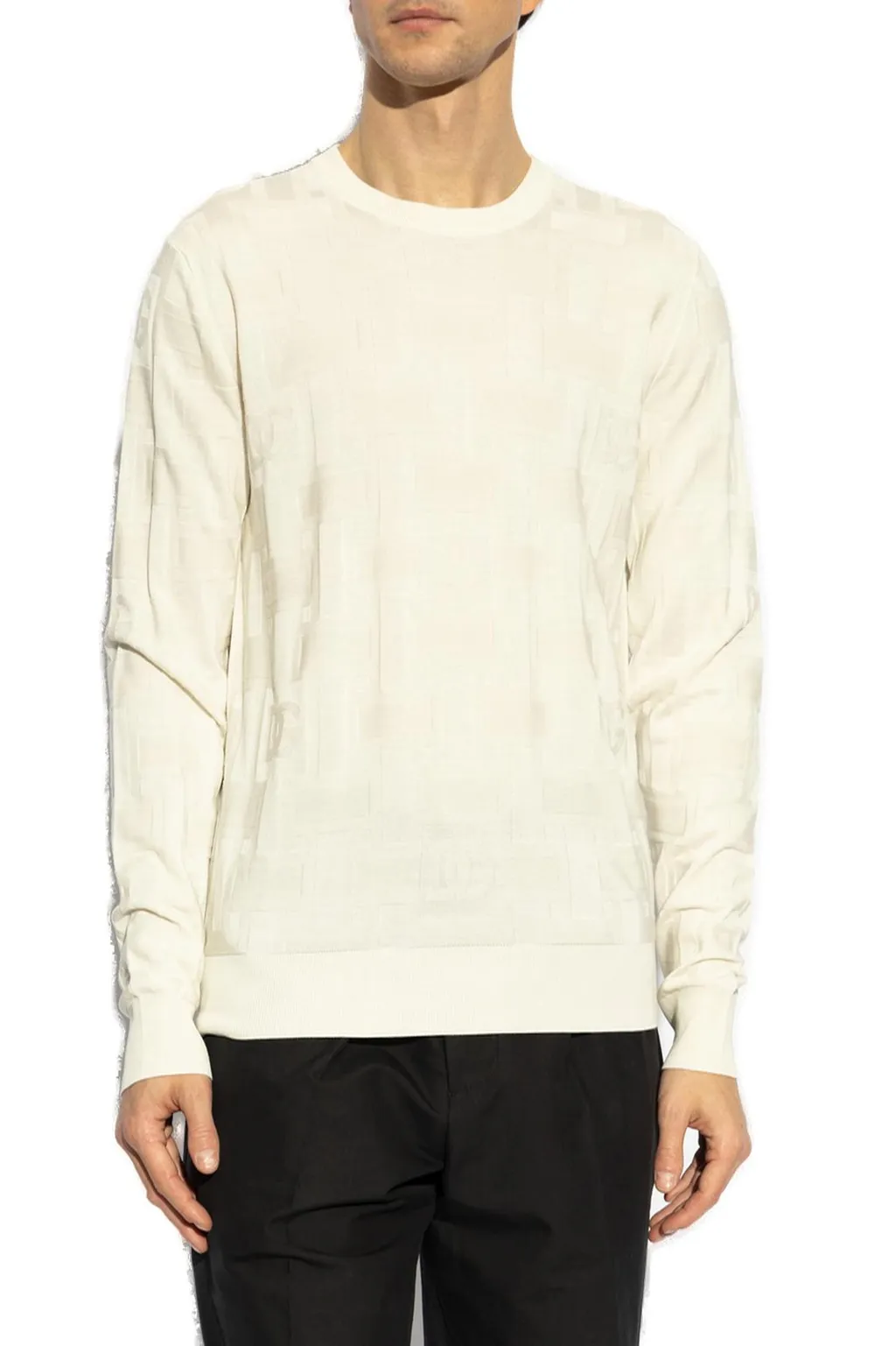 Dolce & Gabbana Monogram Jacquard Crewneck Knitted Jumper