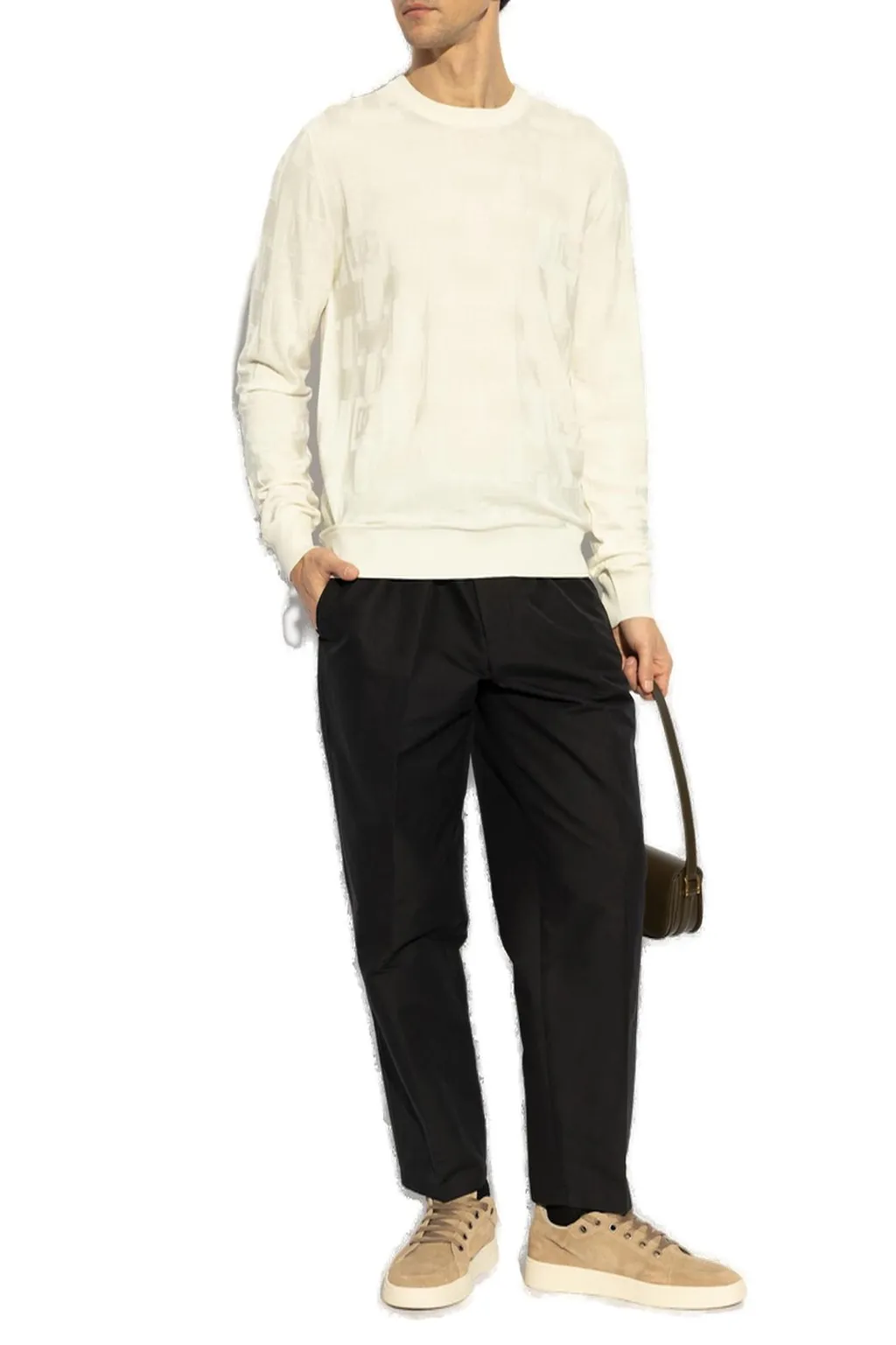 Dolce & Gabbana Monogram Jacquard Crewneck Knitted Jumper