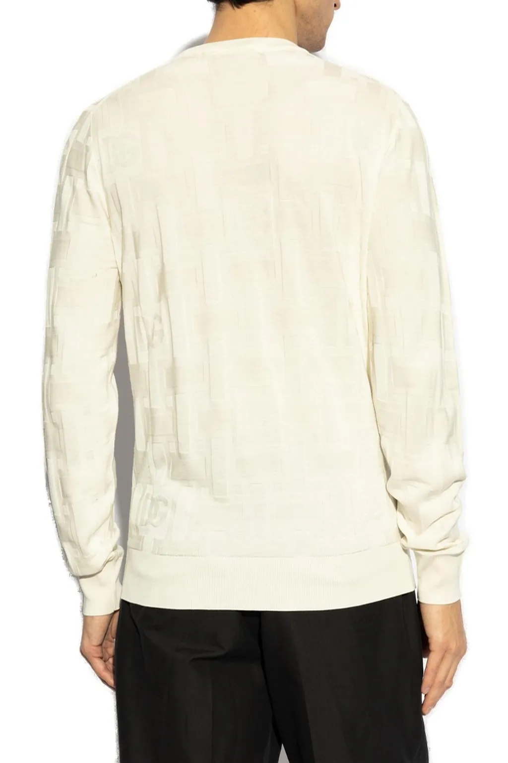 Dolce & Gabbana Monogram Jacquard Crewneck Knitted Jumper