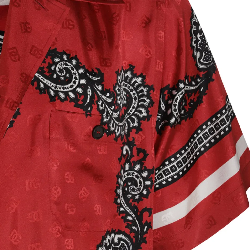 Dolce & Gabbana Bandana Printed Short-Sleeved Shirt