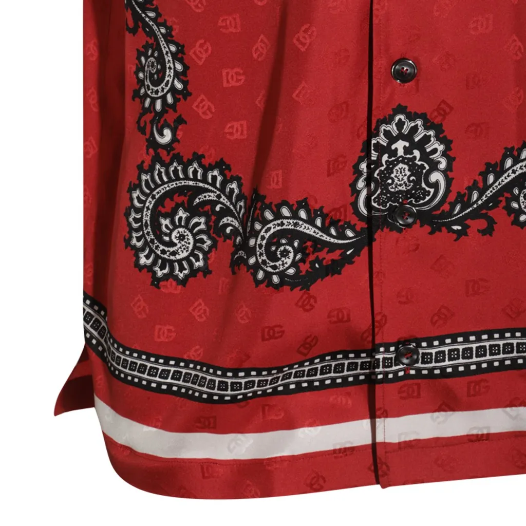 Dolce & Gabbana Bandana Printed Short-Sleeved Shirt