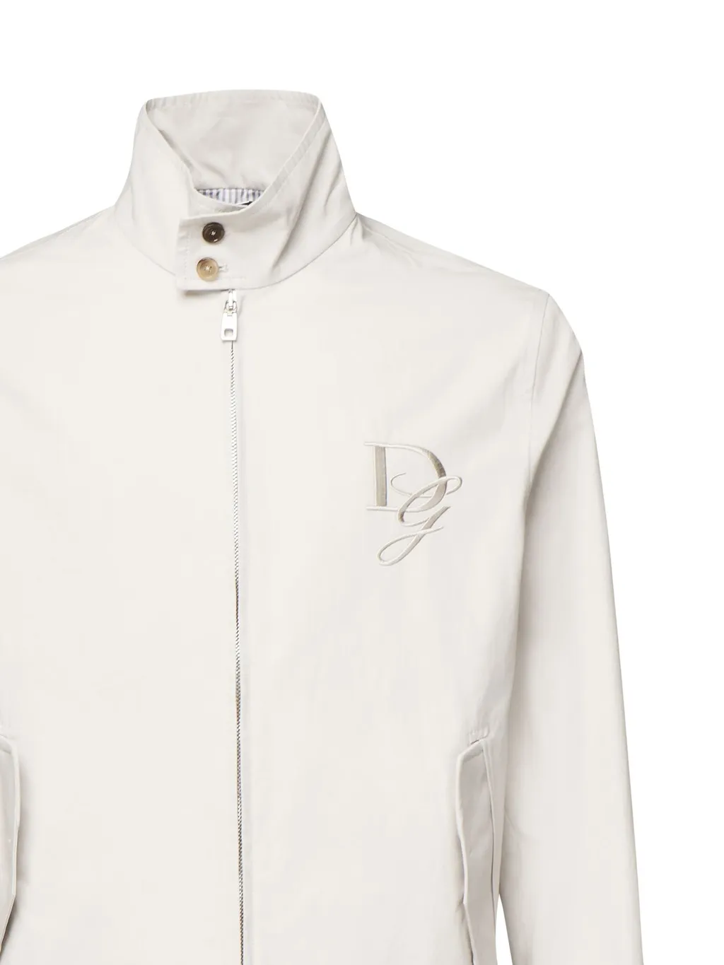 Dolce & Gabbana Logo Embroidered Zipped Jacket