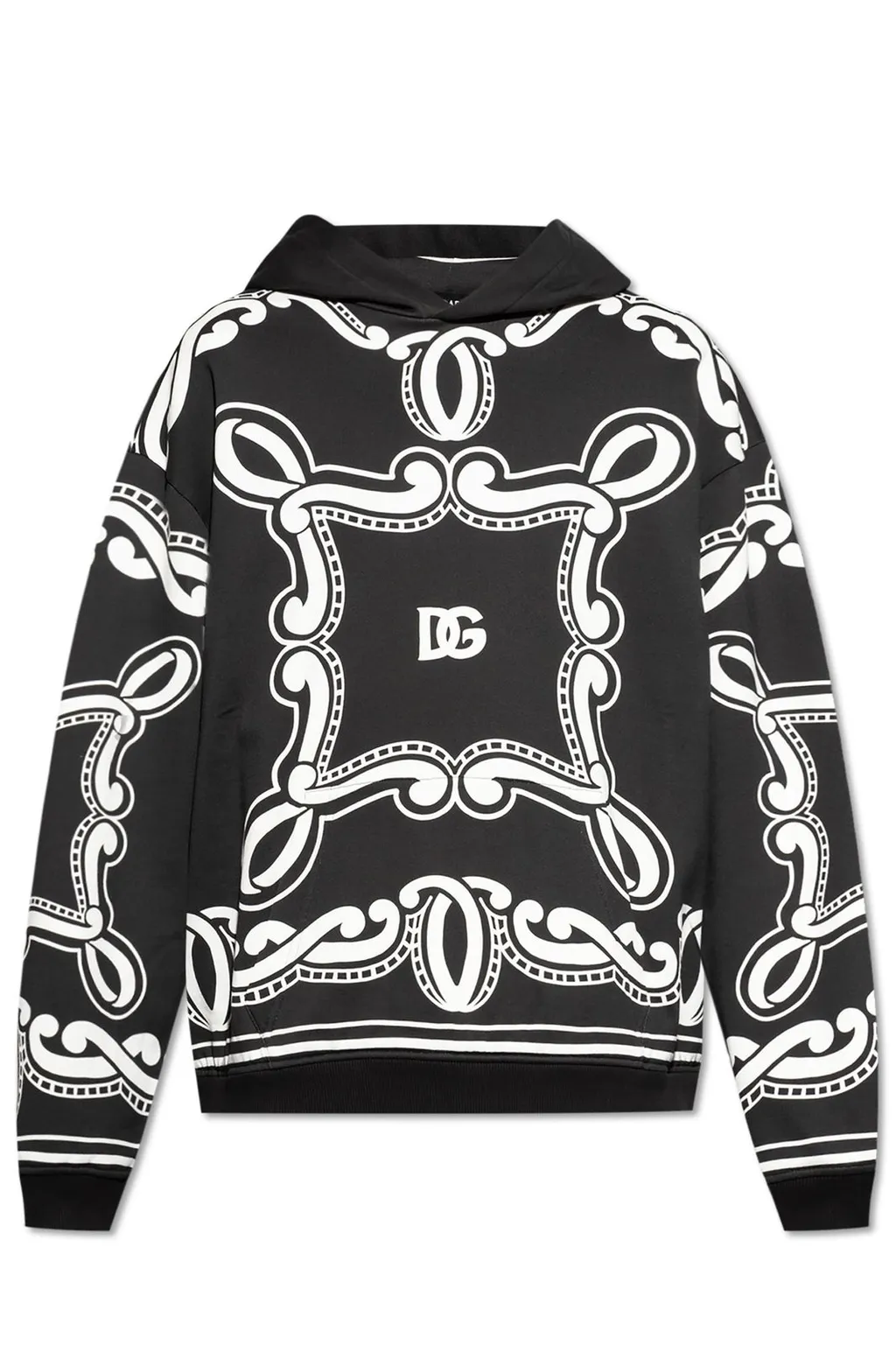 Dolce & Gabbana Bandana Printed Drop Shoulder Hoodie