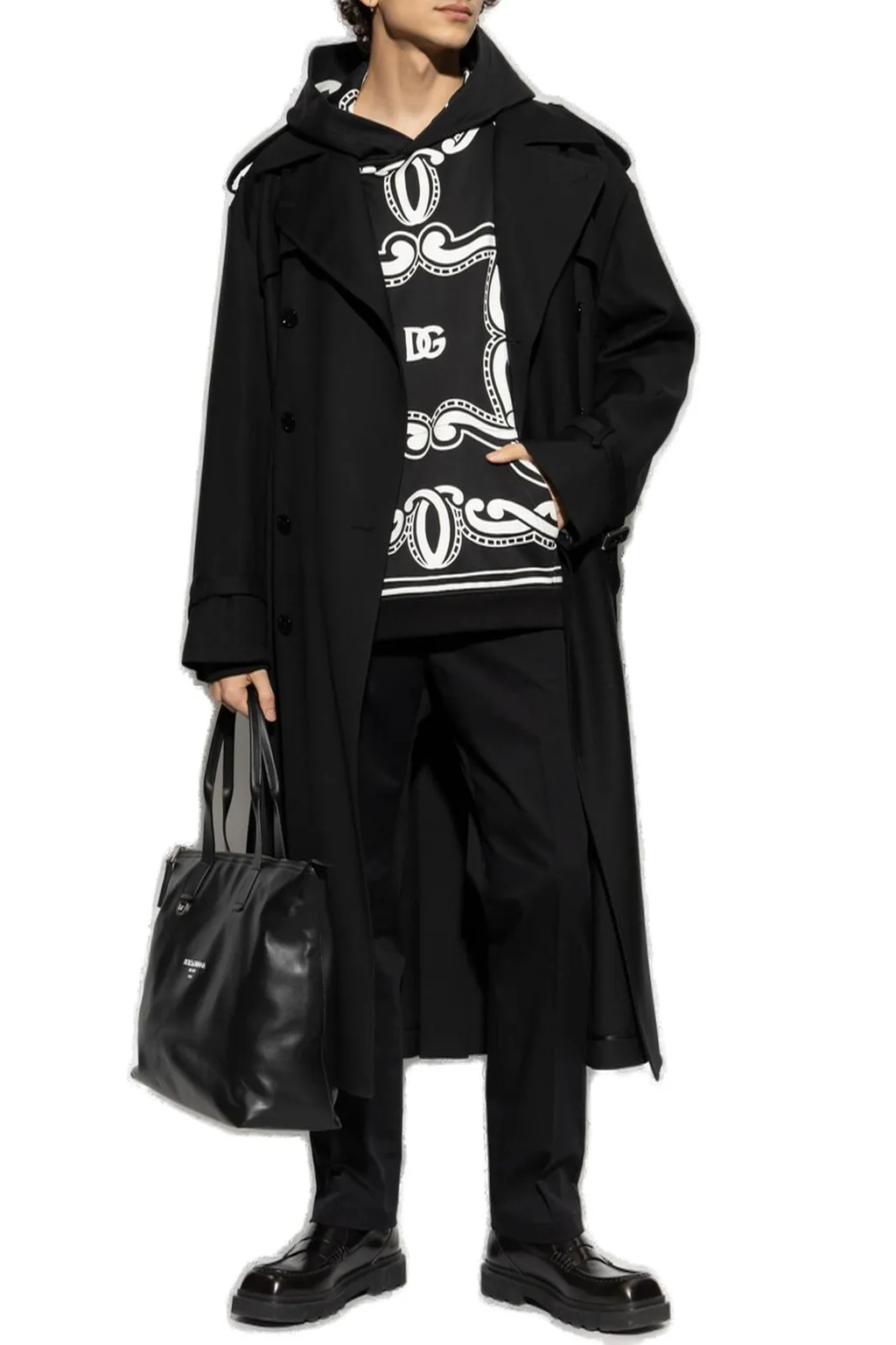 Dolce & Gabbana Bandana Printed Drop Shoulder Hoodie