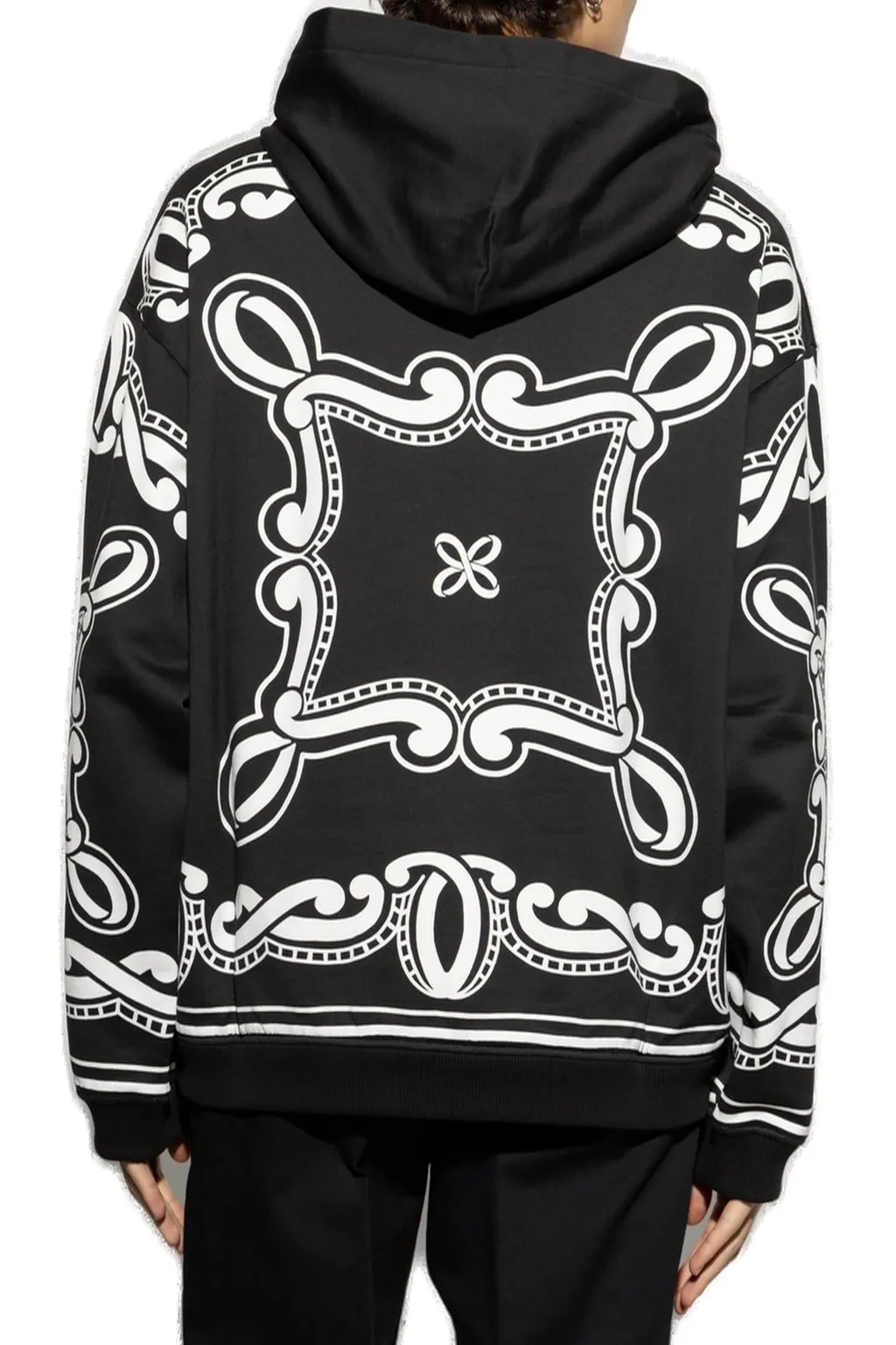 Dolce & Gabbana Bandana Printed Drop Shoulder Hoodie