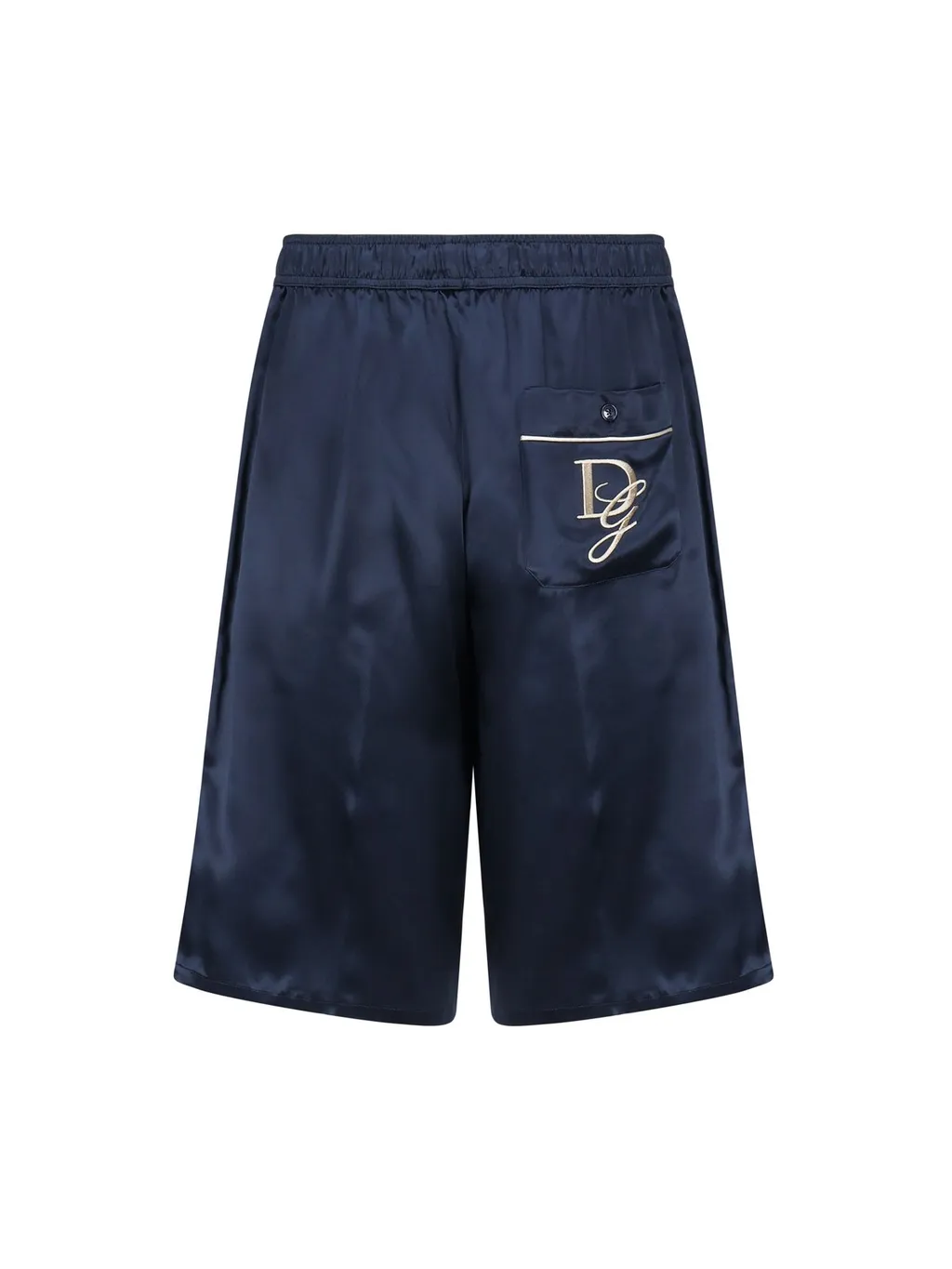 Dolce & Gabbana Logo Embroidered Satin Shorts
