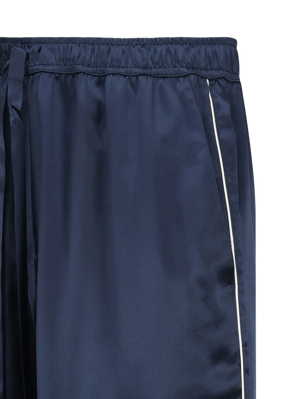 Dolce & Gabbana Logo Embroidered Satin Shorts