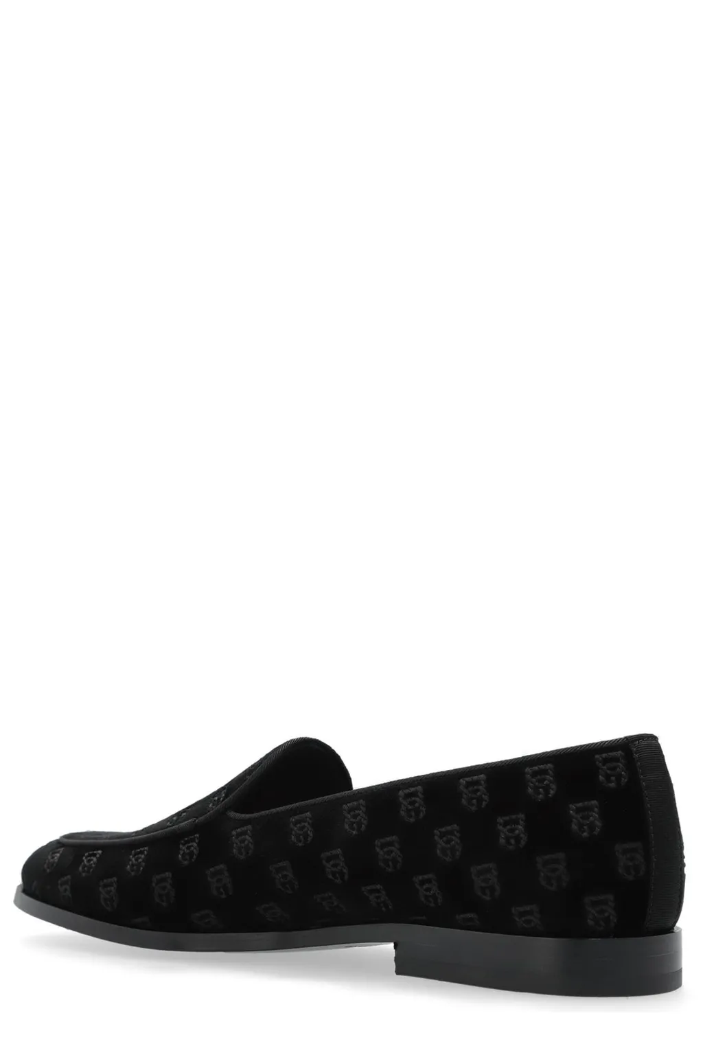 Dolce & Gabbana Logo Printed Velvet Loafers