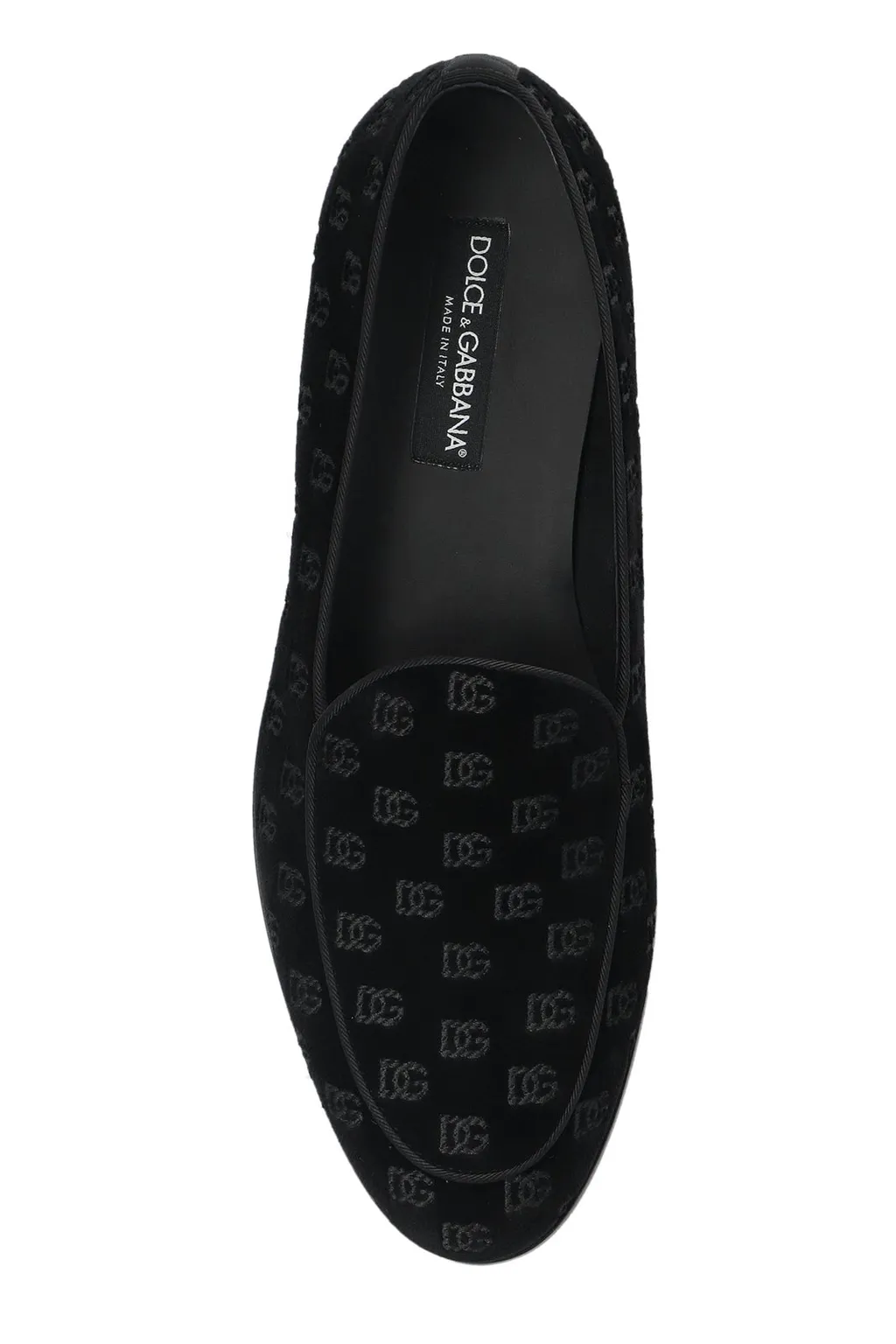 Dolce & Gabbana Logo Printed Velvet Loafers