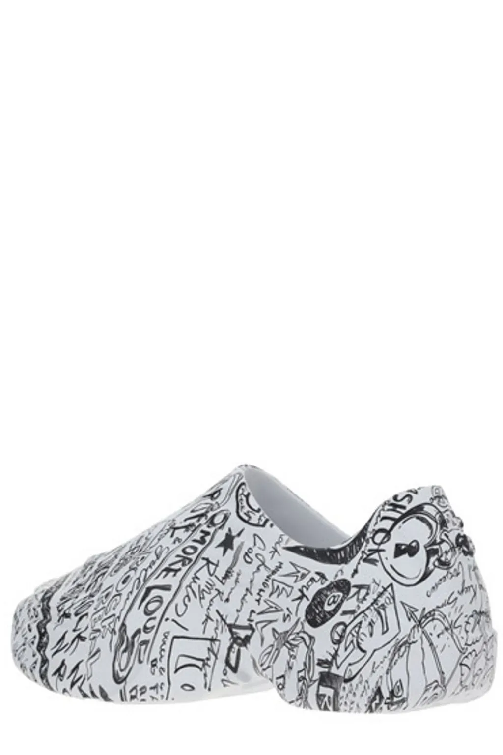 Dolce & Gabbana Toy Graffiti-Printed Round-Toe Sneakers