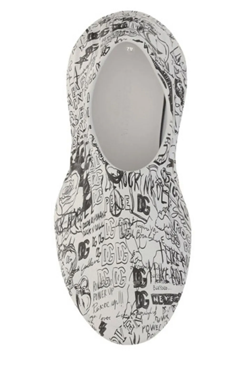 Dolce & Gabbana Toy Graffiti-Printed Round-Toe Sneakers