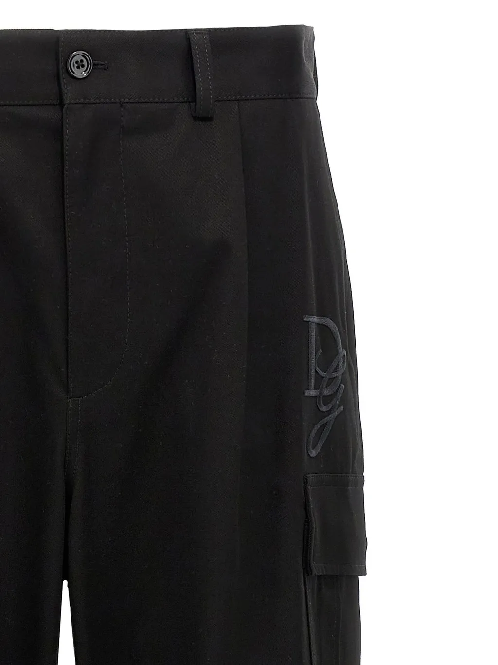 Dolce & Gabbana Logo Embroidered Straight Leg Pants