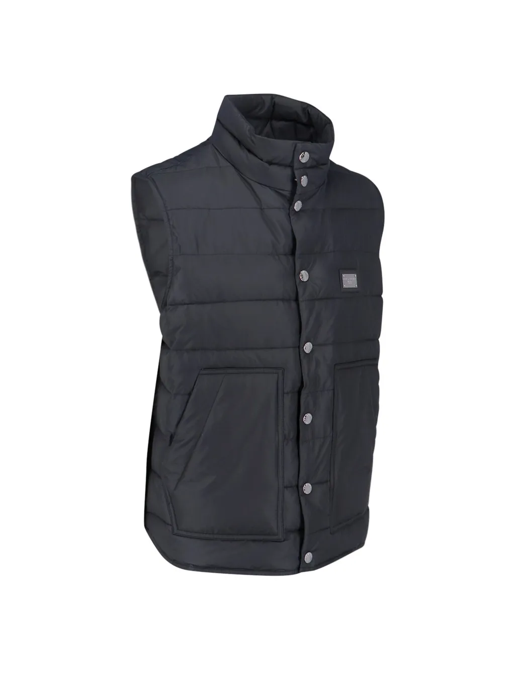 Dolce & Gabbana Logo Plaque High-Neck Padded Gilet