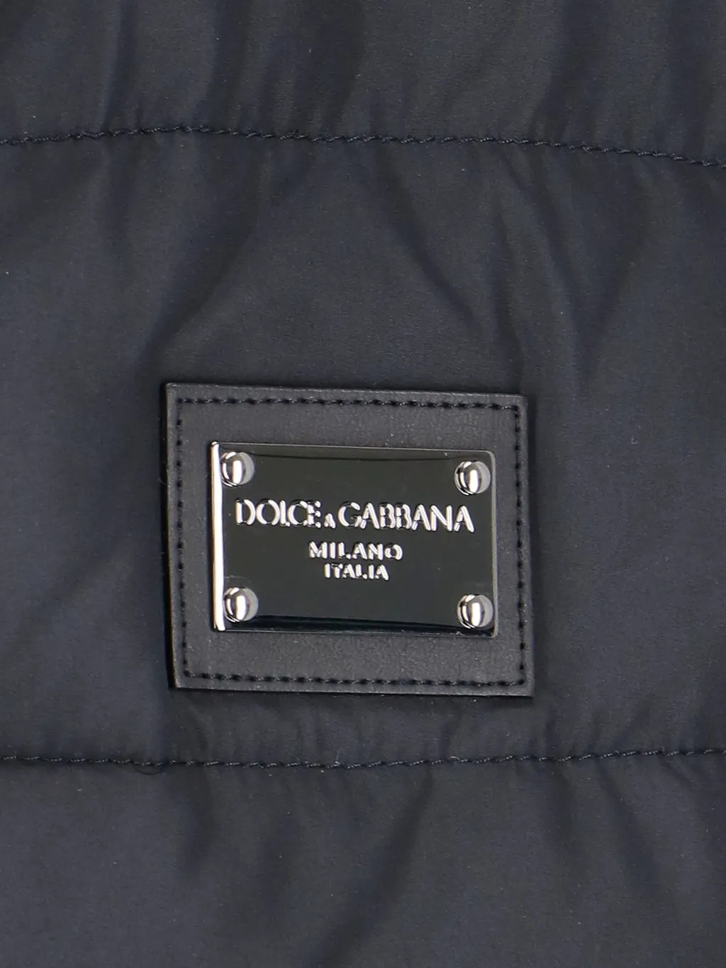 Dolce & Gabbana Logo Plaque High-Neck Padded Gilet