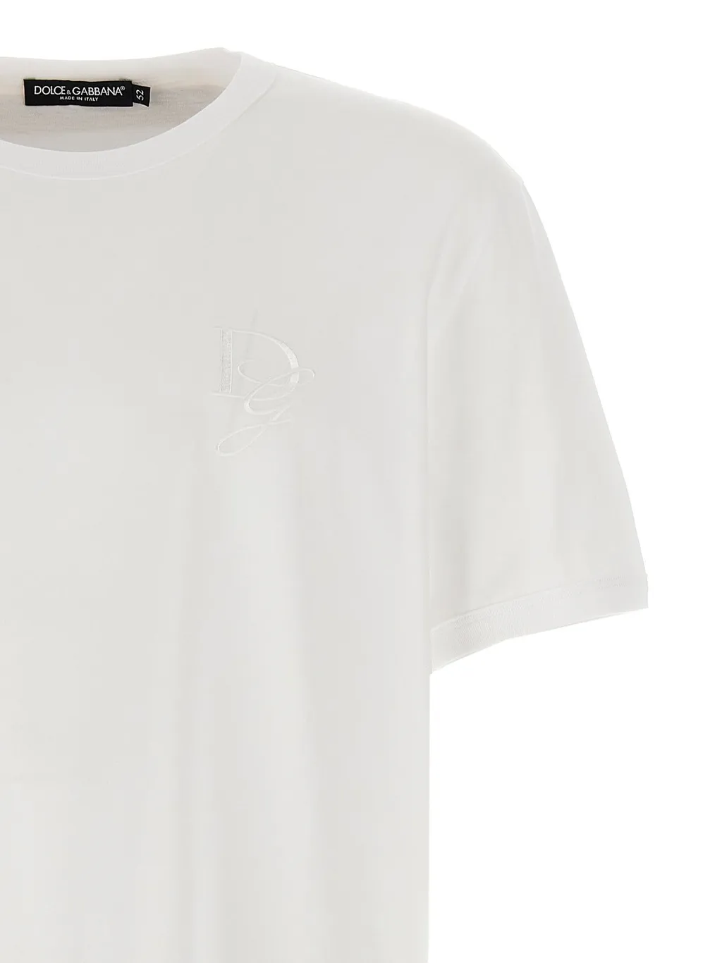 Dolce & Gabbana Logo Embroidered Crewneck T-Shirt
