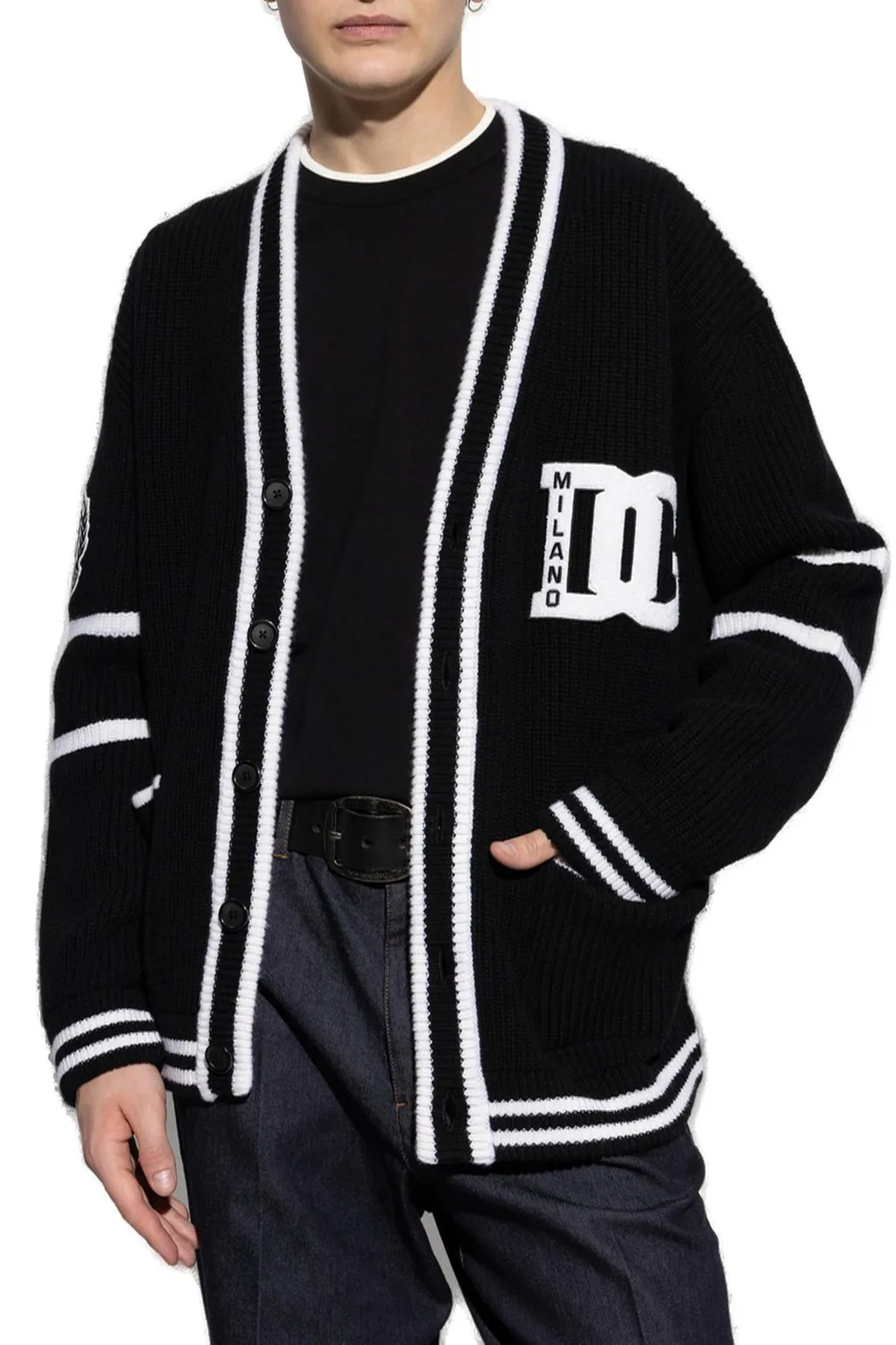 Dolce & Gabbana Dg Logo Embroidered Cardigan