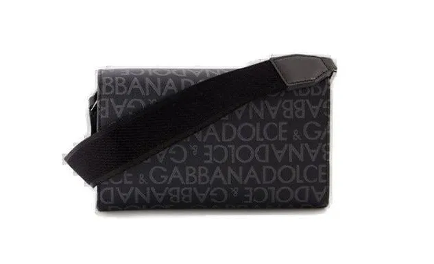 Dolce & Gabbana Logo Jacquard Foldover Top Crossbody Bag
