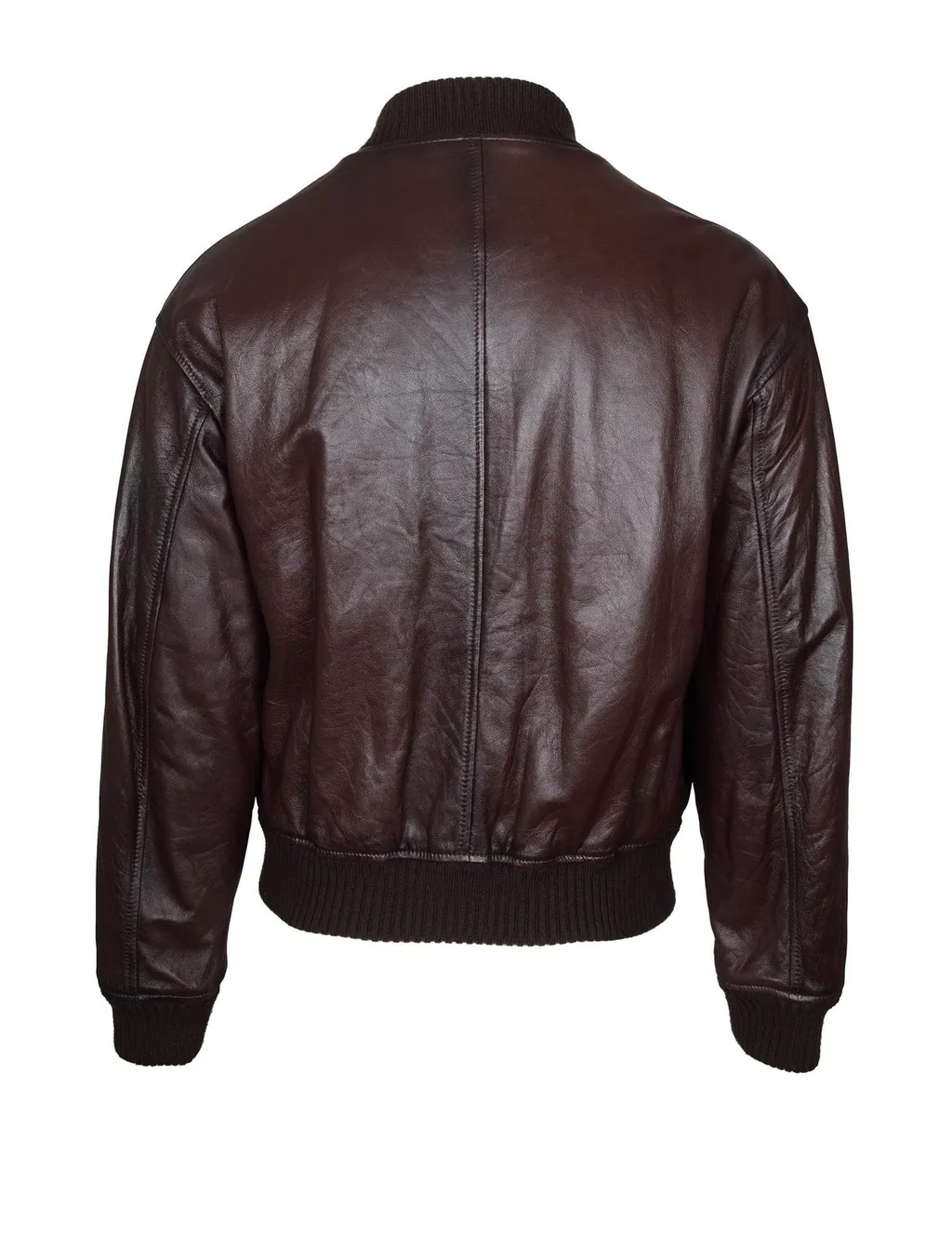 Dolce & Gabbana Zipped Leather Bomber Jacket